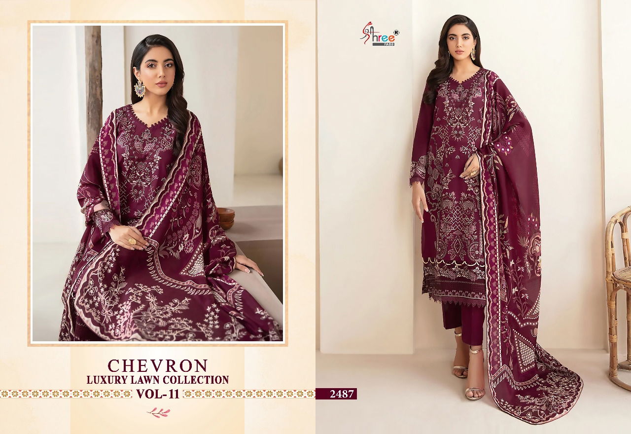 Shree Chevron Luxury Vol 11 Festive Wear Wholesale Pakistani Salwar Suits
